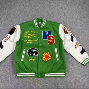 Saint Michael X Denim Tears Green Varsity Jacket Sz.XL